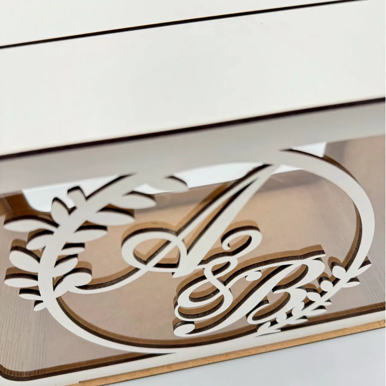 Personalized Wedding Money Box with Initials