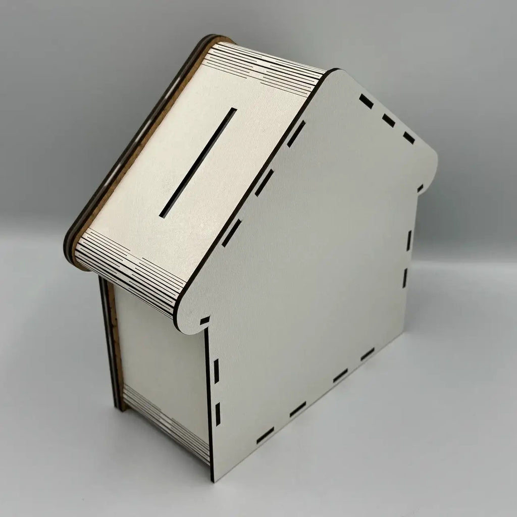 “Toward a Dream” House Piggy Bank | Wooden Money Box 23×9×22 cm