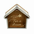 “Toward a Dream” House Piggy Bank | Wooden Money Box 23×9×22 cm