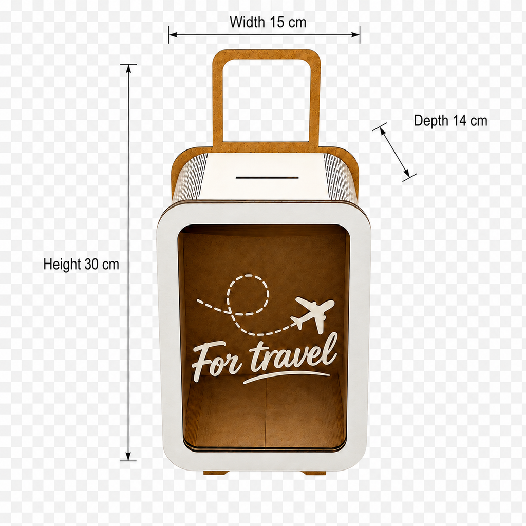 “For Travel” Engraved Money Box