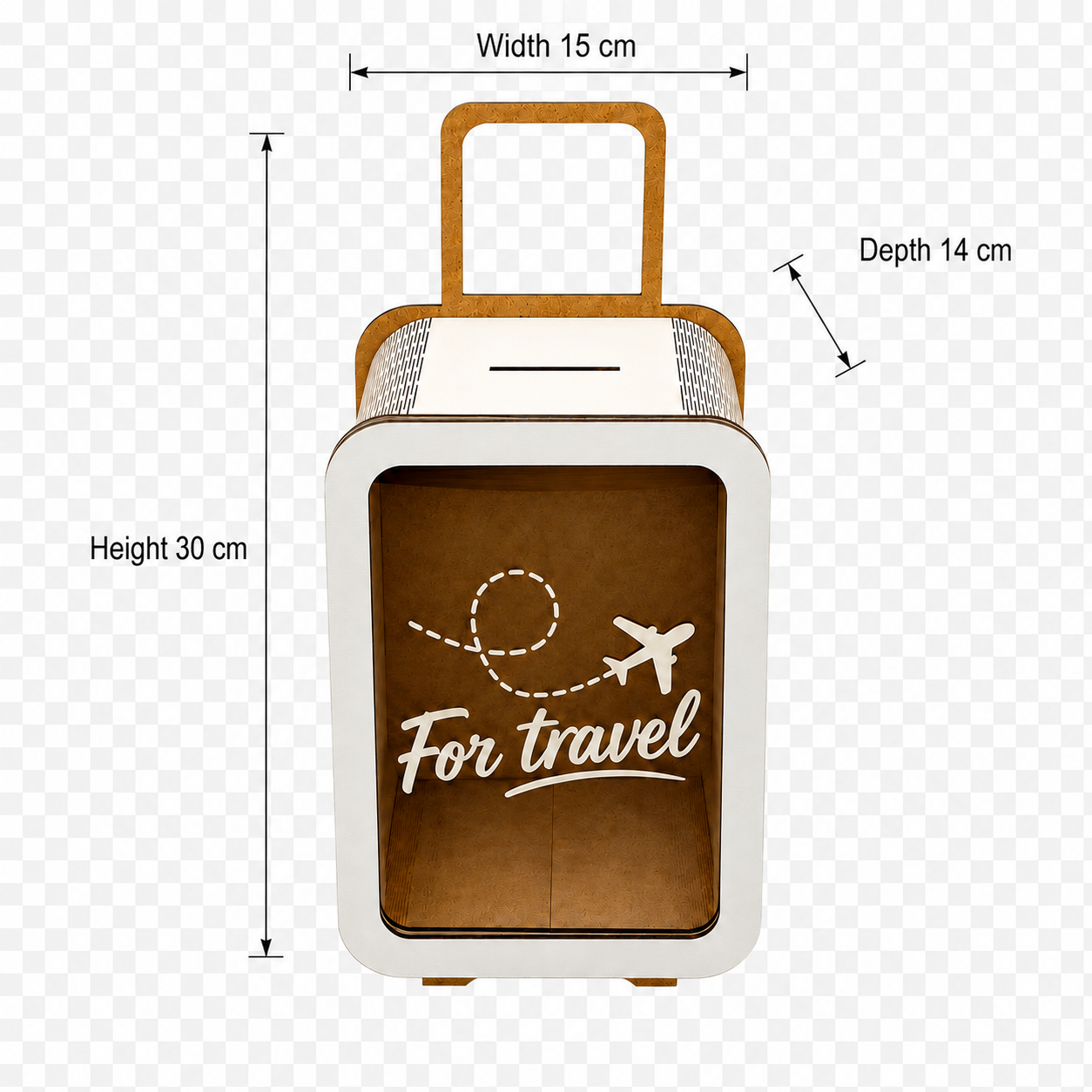 “For Travel” Engraved Money Box